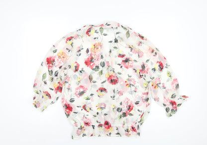 Womens UK Size 10 NEXT Multicoloured Basic Blouse