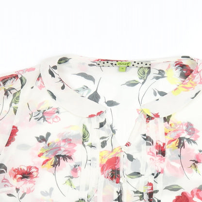 Womens UK Size 10 NEXT Multicoloured Basic Blouse