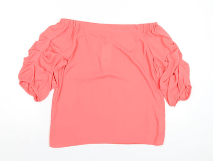 Womens UK Size 8 Dorothy Perkins Pink Basic T-Shirt