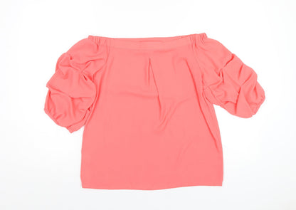 Womens UK Size 8 Dorothy Perkins Pink Basic T-Shirt