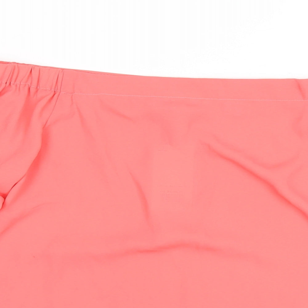 Womens UK Size 8 Dorothy Perkins Pink Basic T-Shirt