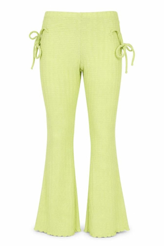 PRETTYLITTLETHING Womens Green Polyester Trousers Size 14 L35 in Regular