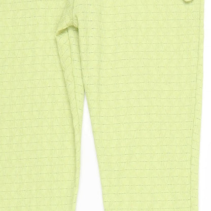 PRETTYLITTLETHING Womens Green Polyester Trousers Size 14 L35 in Regular