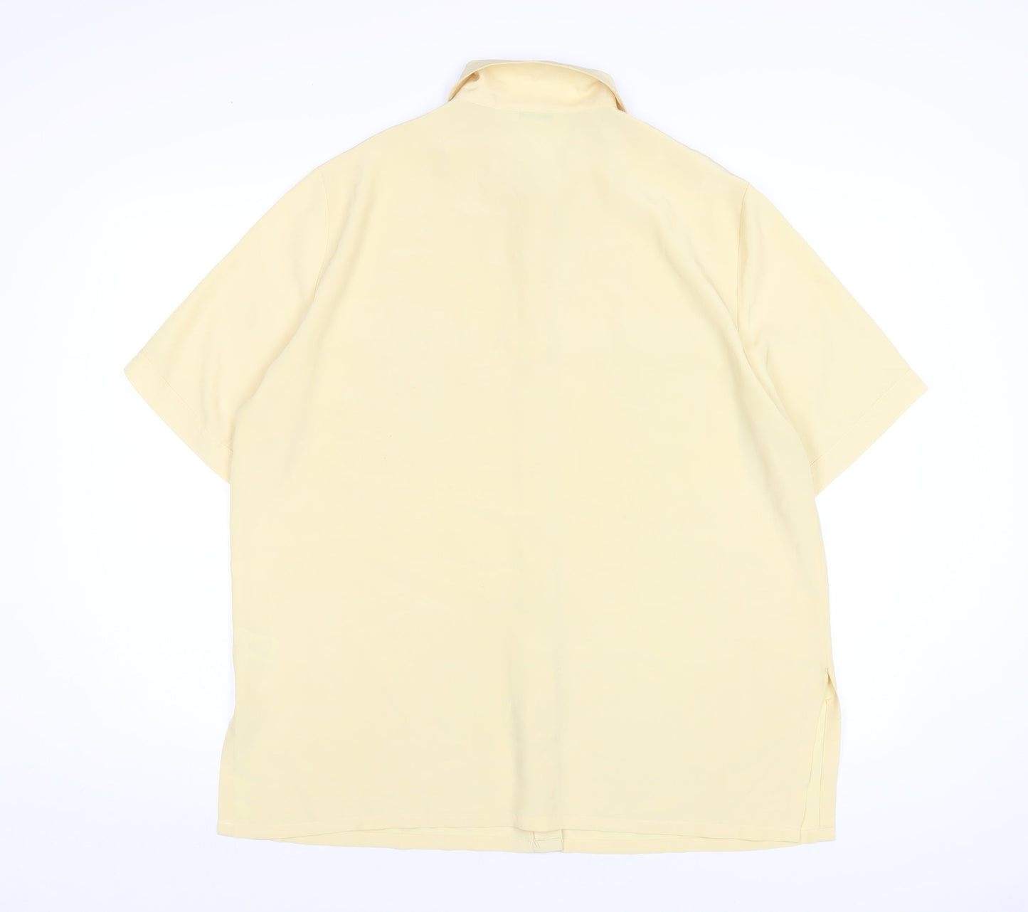 Womens UK Size 18 Marks and Spencer Yellow Basic Button-Up