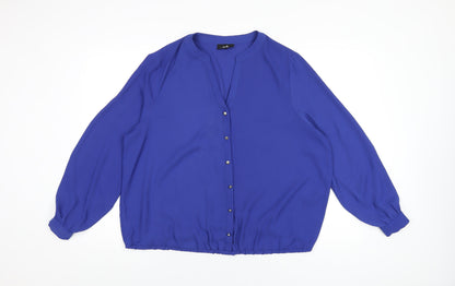 Womens UK Size L Wallis Blue Basic T-Shirt