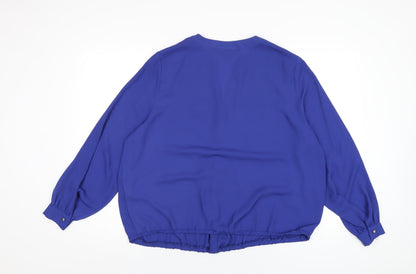 Womens UK Size L Wallis Blue Basic T-Shirt