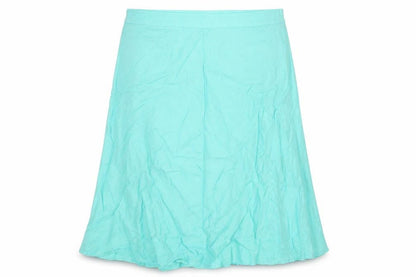 Peter Hahn Womens Green Linen A-Line Skirt Size 16 Zip
