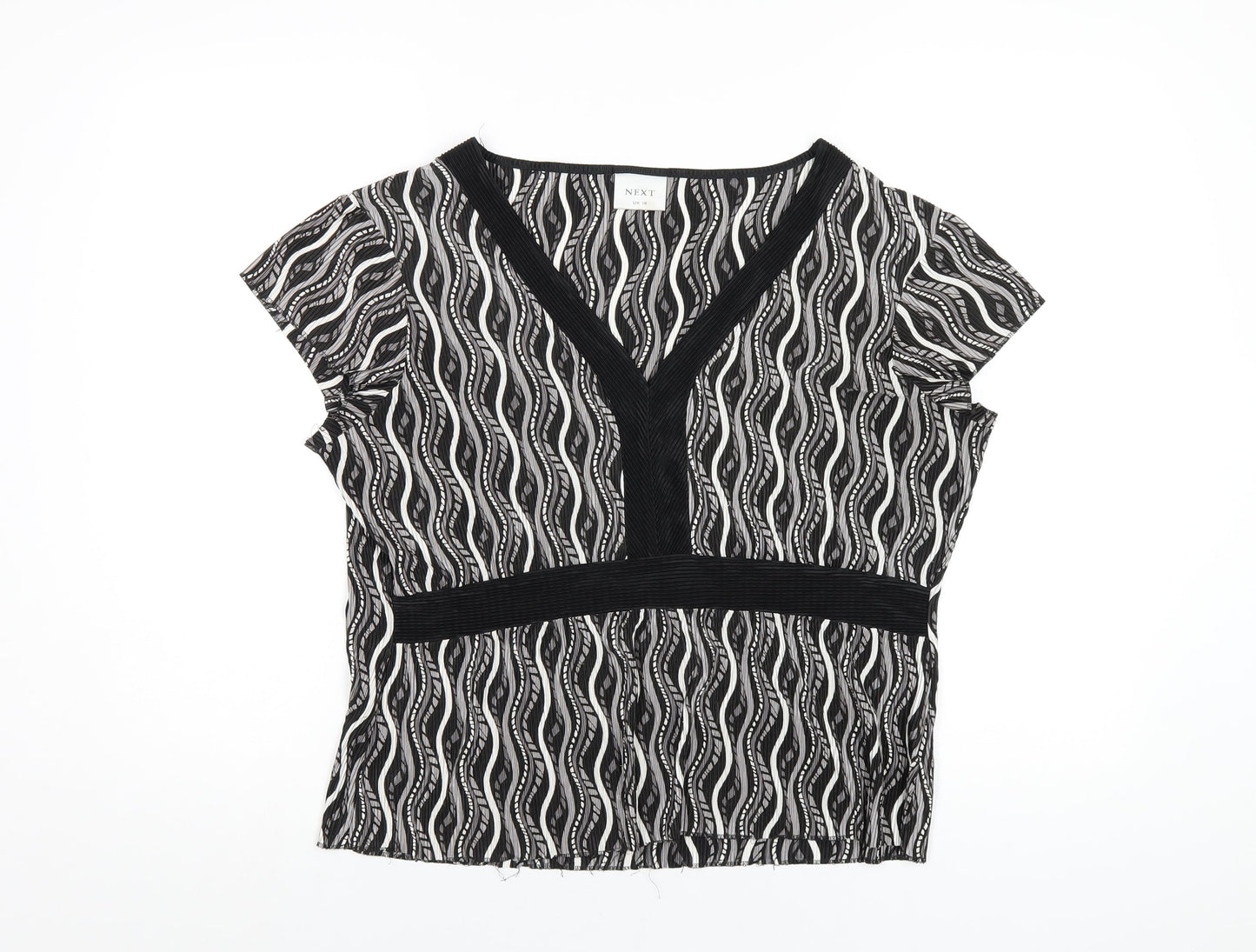 Womens UK Size 18 NEXT Black Basic T-Shirt