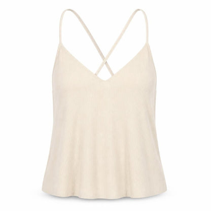 Womens UK Size 6 PRETTYLITTLETHING Beige Camisole T-Shirt