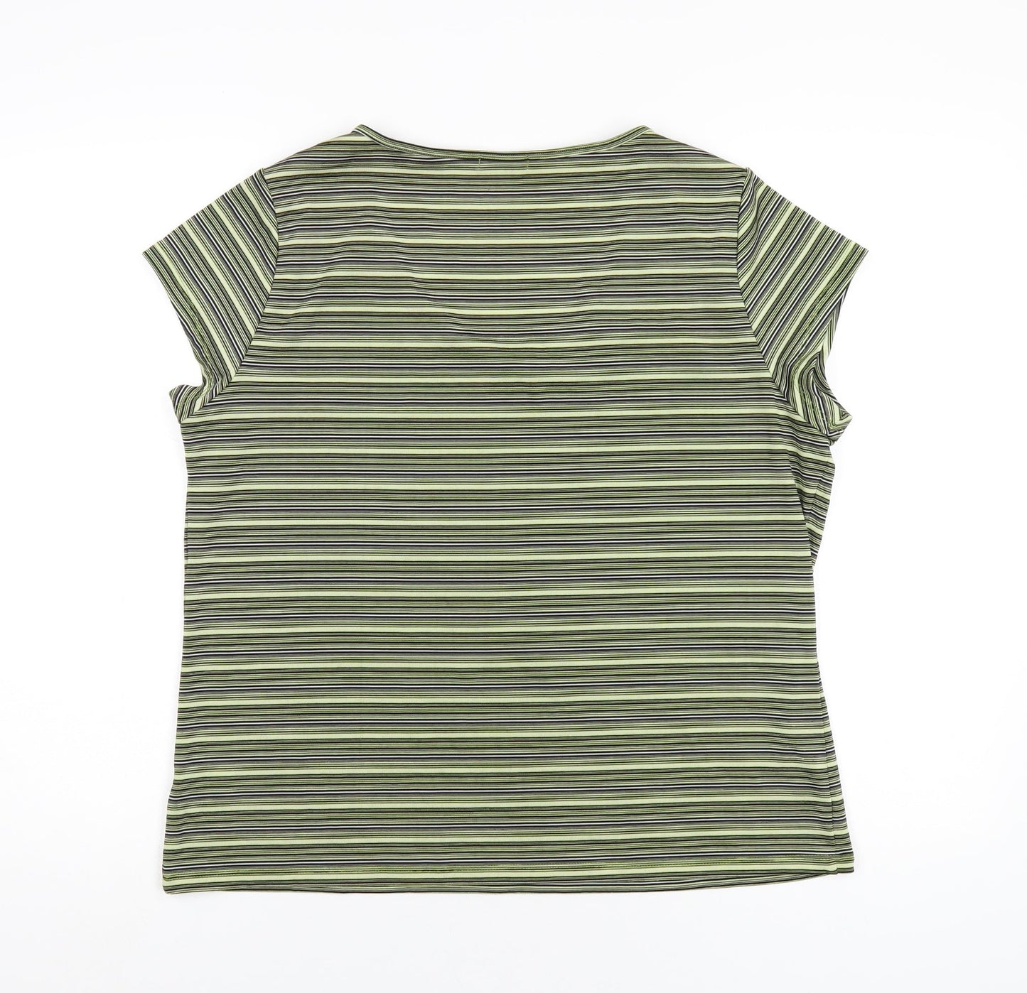 Womens UK Size XL Planet Green Basic T-Shirt