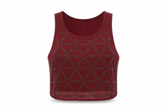 Womens UK Size S Hollister Red Cropped Tank