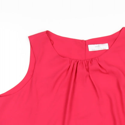 Womens UK Size 14 Wallis Pink Basic Tank