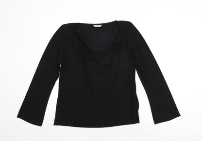 Womens UK Size 14 Marks and Spencer Black Basic T-Shirt