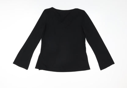 Womens UK Size 14 Marks and Spencer Black Basic T-Shirt