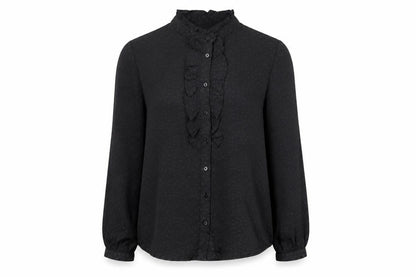 Womens UK Size 8 Monsoon Black Basic Button-Up
