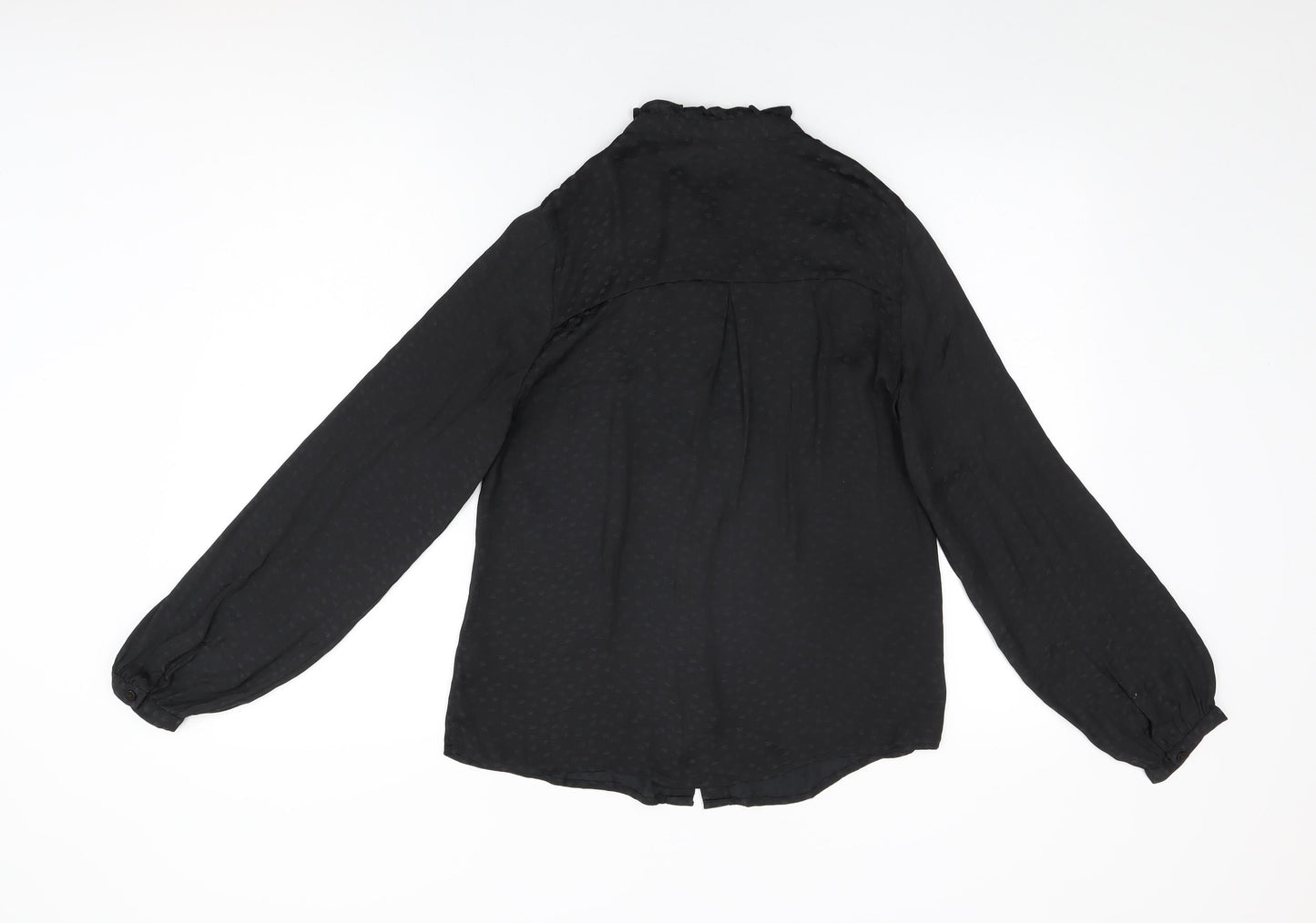 Womens UK Size 8 Monsoon Black Basic Button-Up