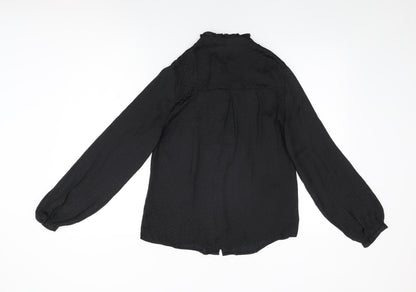Womens UK Size 8 Monsoon Black Basic Button-Up