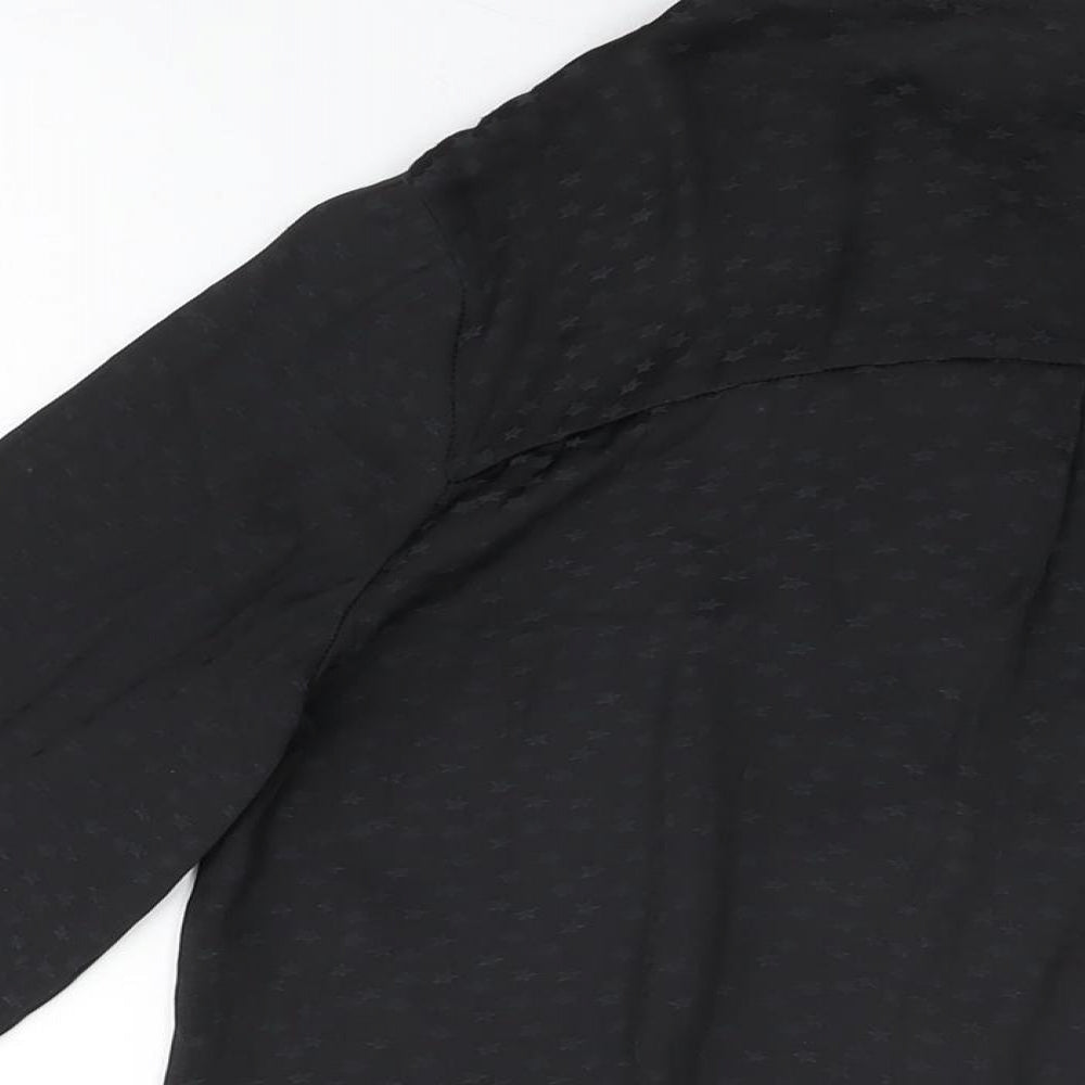 Womens UK Size 8 Monsoon Black Basic Button-Up