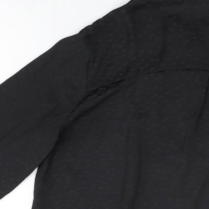 Womens UK Size 8 Monsoon Black Basic Button-Up