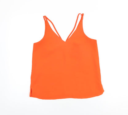 Womens UK Size 8 Topshop Orange Camisole T-Shirt