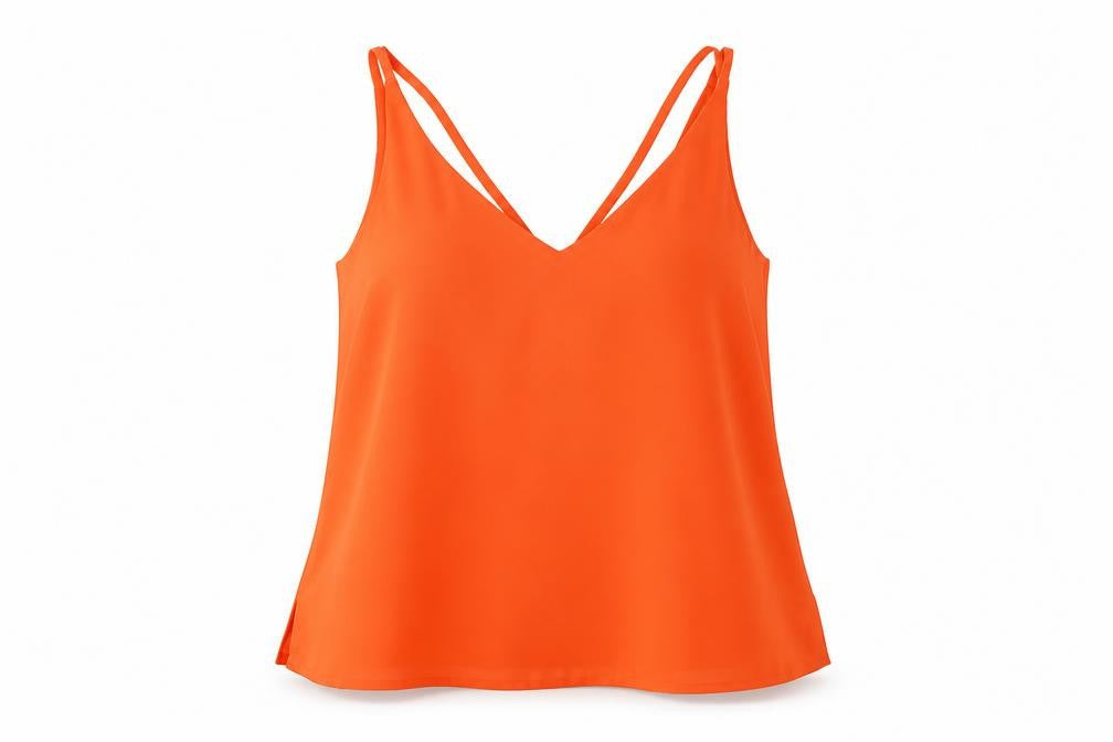 Womens UK Size 8 Topshop Orange Camisole T-Shirt