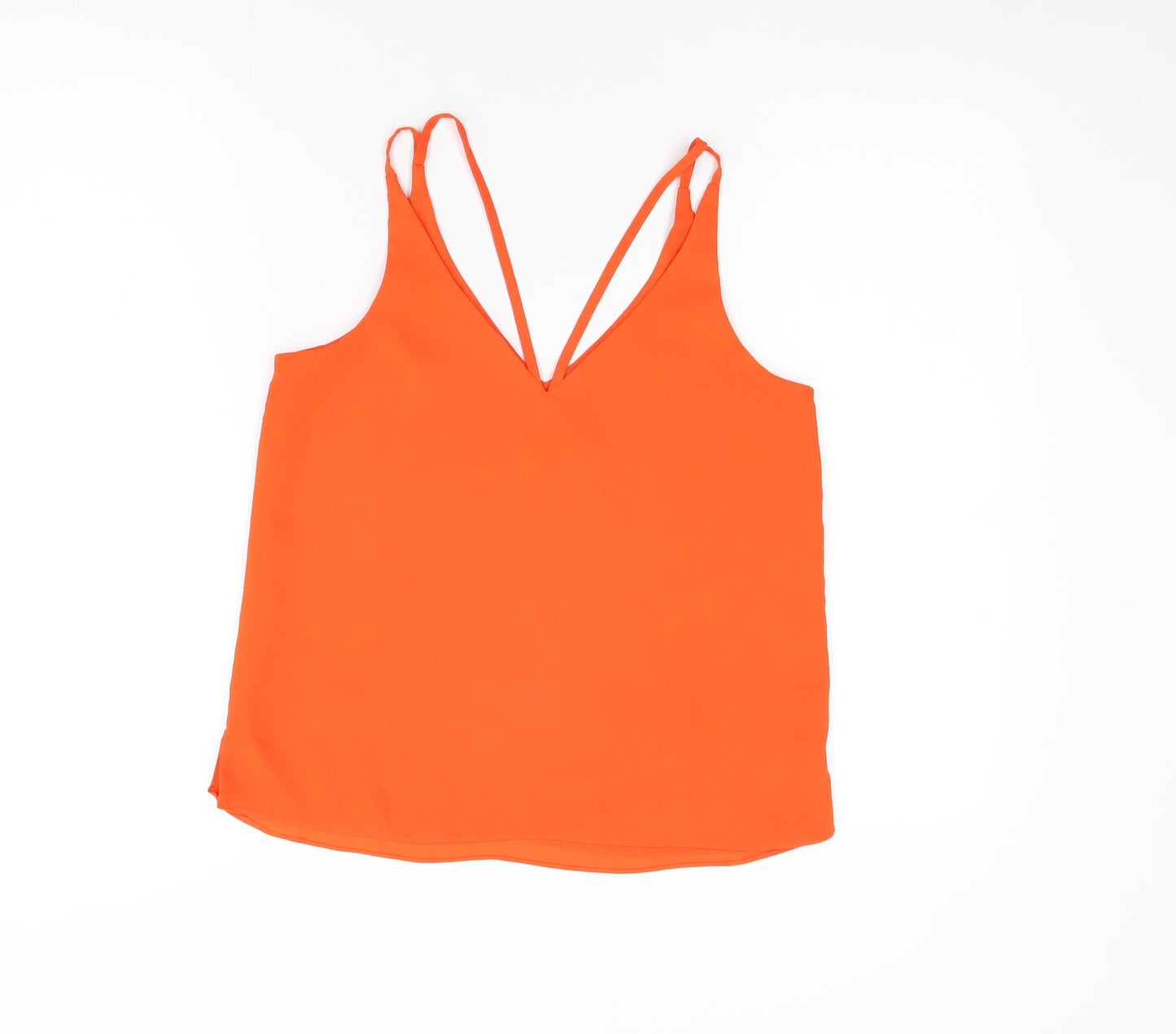 Womens UK Size 8 Topshop Orange Camisole T-Shirt