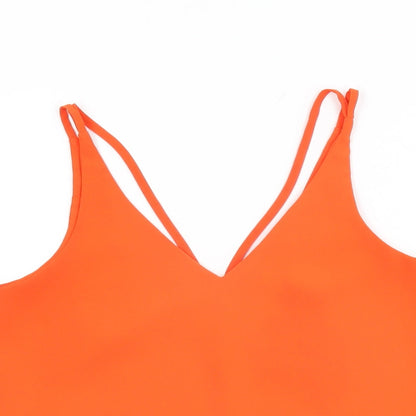 Womens UK Size 8 Topshop Orange Camisole T-Shirt