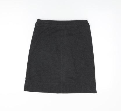 Marks and Spencer Womens Grey Polyester A-Line Skirt Size 8