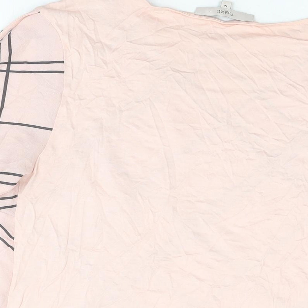 Womens UK Size 14 NEXT Pink Basic Blouse