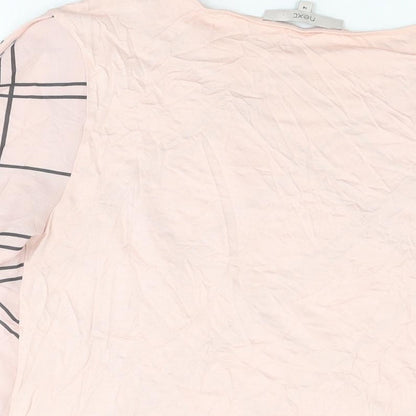 Womens UK Size 14 NEXT Pink Basic Blouse