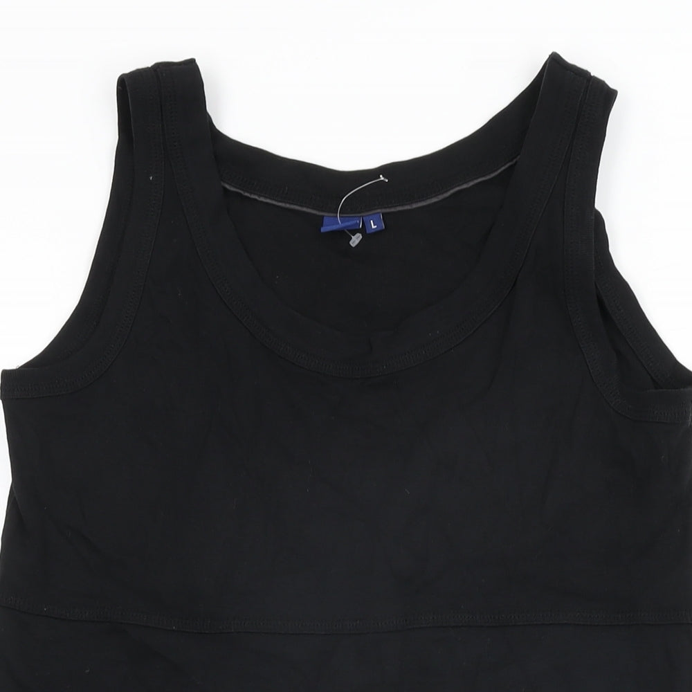 Womens UK Size L Cecil Black Basic Tank
