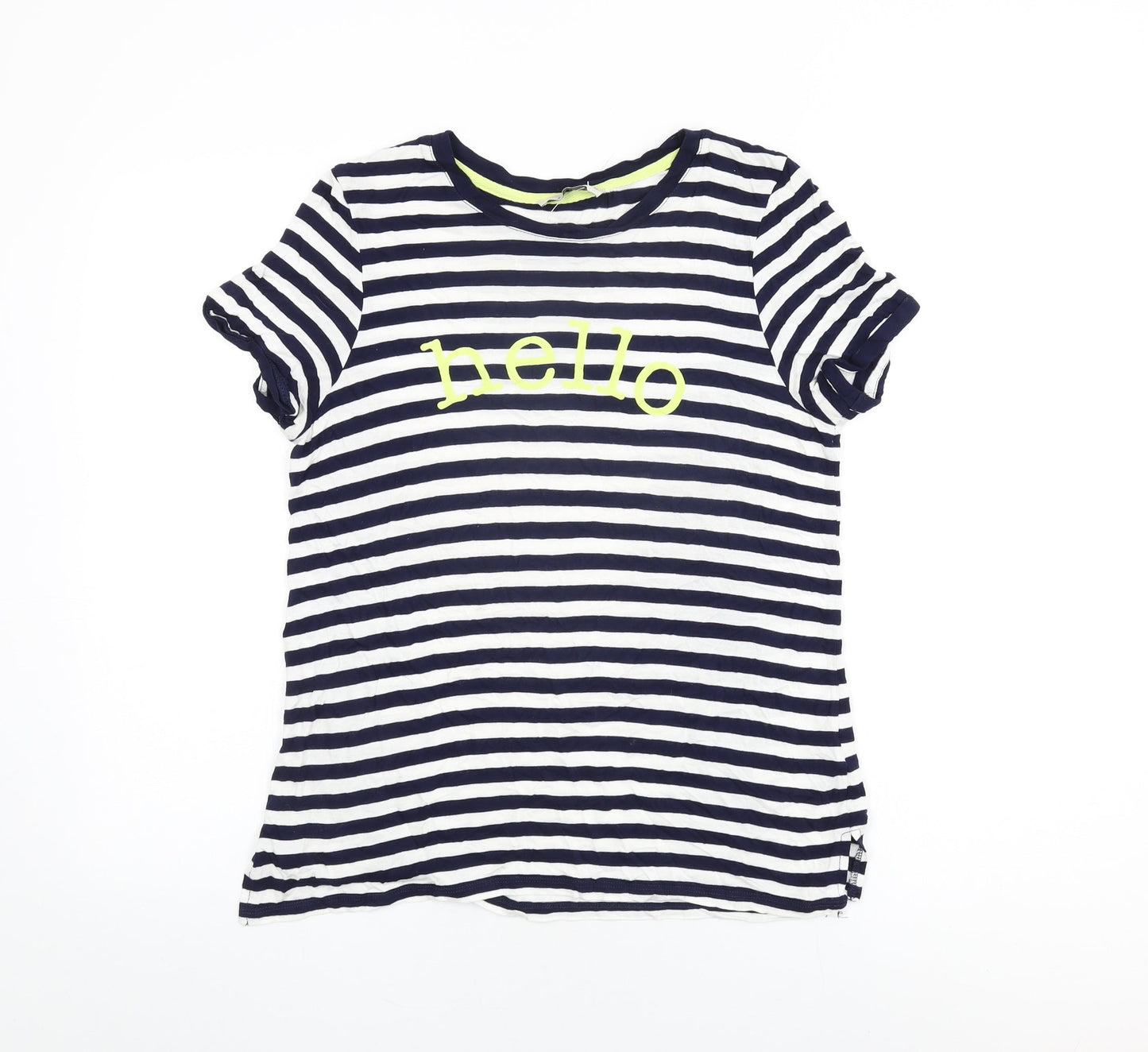 Womens UK Size M Oasis White Basic T-Shirt