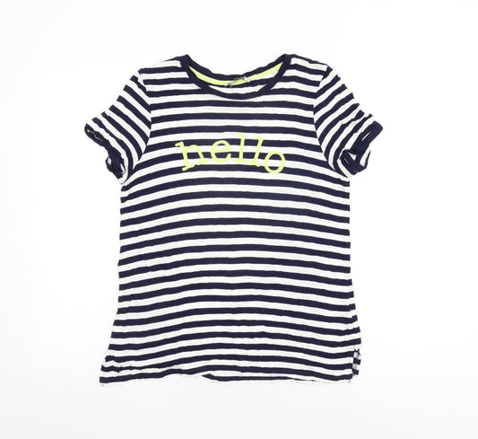 Womens UK Size M Oasis White Basic T-Shirt