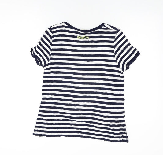 Womens UK Size M Oasis White Basic T-Shirt