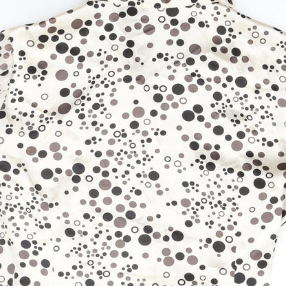 Womens UK Size 14 Debenhams Ivory Basic Button-Up