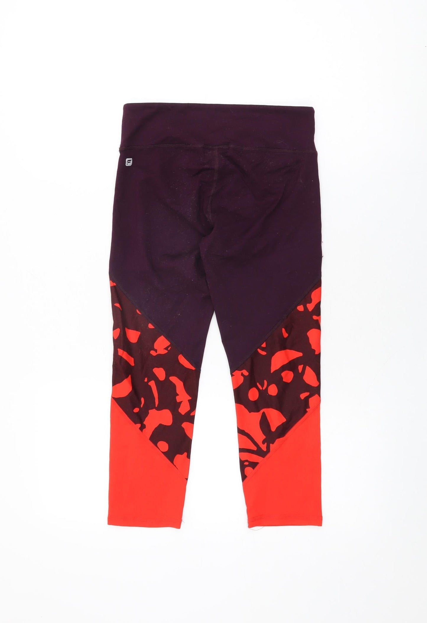 Fabletics Womens Purple Geometric Polyester Pedal Pusher Leggings Size XS L20.5 in Regular Pullover