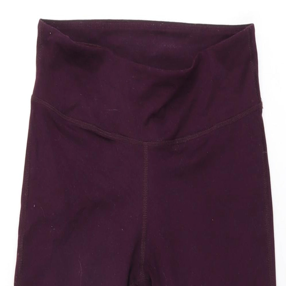 Fabletics Womens Purple Geometric Polyester Pedal Pusher Leggings Size XS L20.5 in Regular Pullover