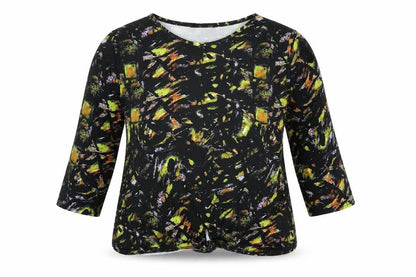 Womens UK Size 14 Mia Moda Black Basic T-Shirt
