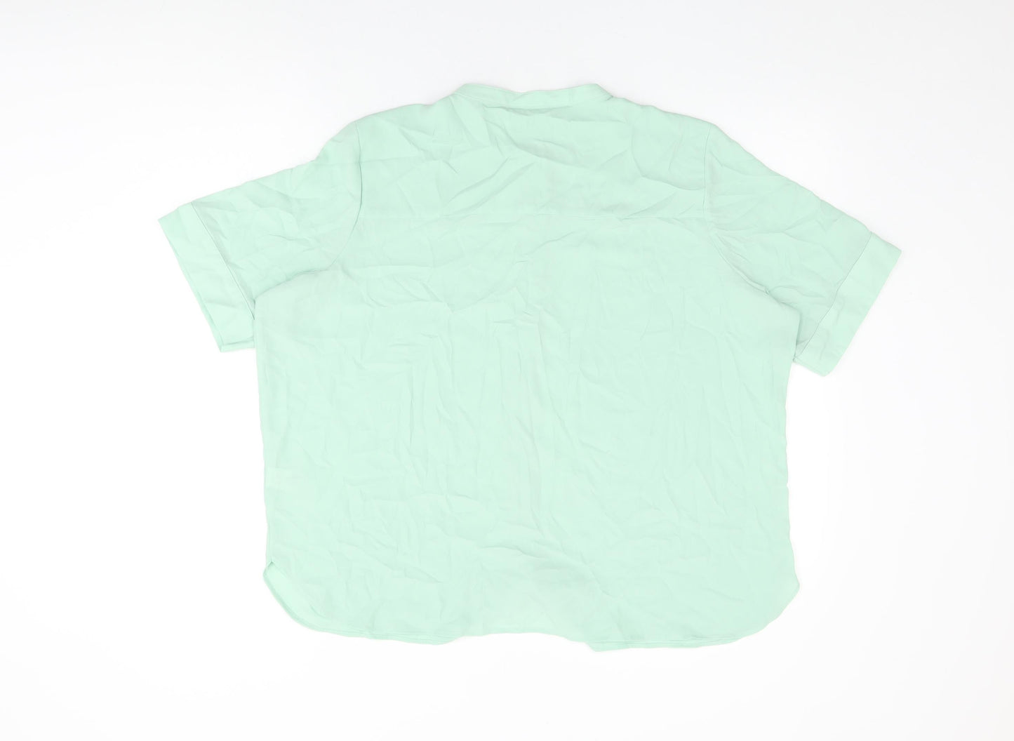 Womens UK Size 18 Marks and Spencer Green Basic Button-Up
