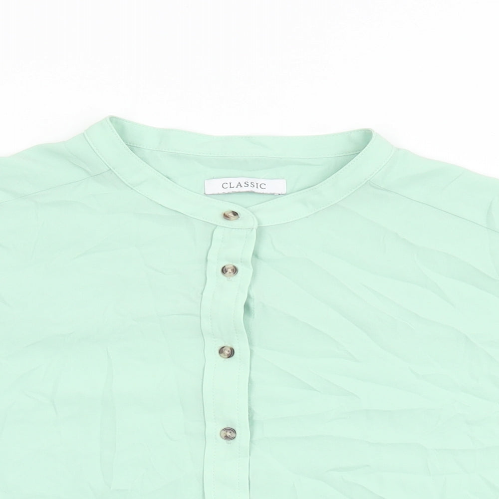 Womens UK Size 18 Marks and Spencer Green Basic Button-Up
