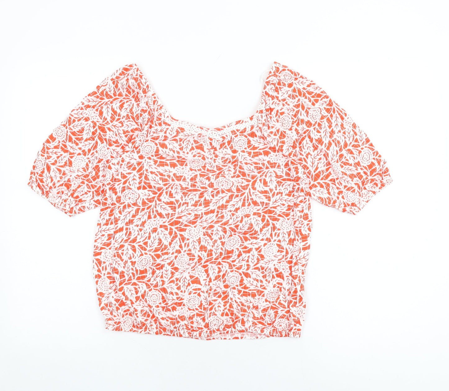 Womens UK Size 8 NEXT Red Basic T-Shirt