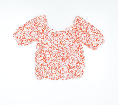 Womens UK Size 8 NEXT Red Basic T-Shirt