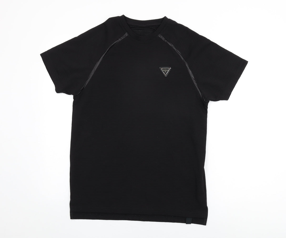 Creative Recreation Mens Black Polyester T-Shirt Size M Round Neck
