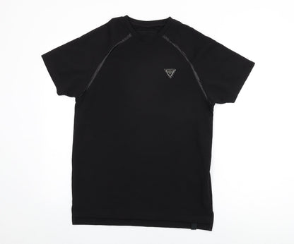 Creative Recreation Mens Black Polyester T-Shirt Size M Round Neck