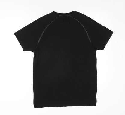 Creative Recreation Mens Black Polyester T-Shirt Size M Round Neck