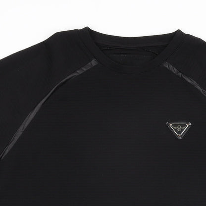 Creative Recreation Mens Black Polyester T-Shirt Size M Round Neck