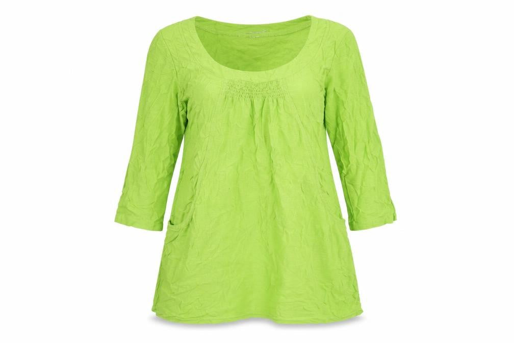 Womens UK Size S Adini Green Basic T-Shirt