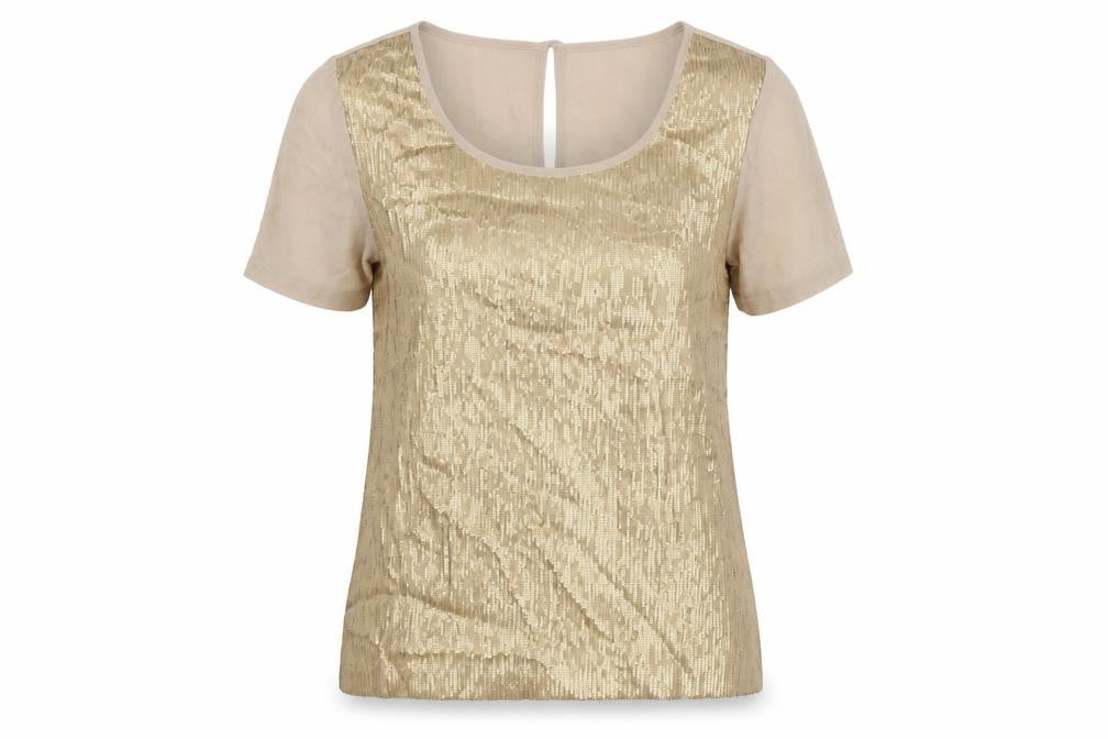 Womens UK Size M Monsoon Beige Basic T-Shirt