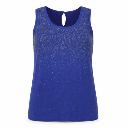 Womens UK Size S Oasis Blue Basic Tank