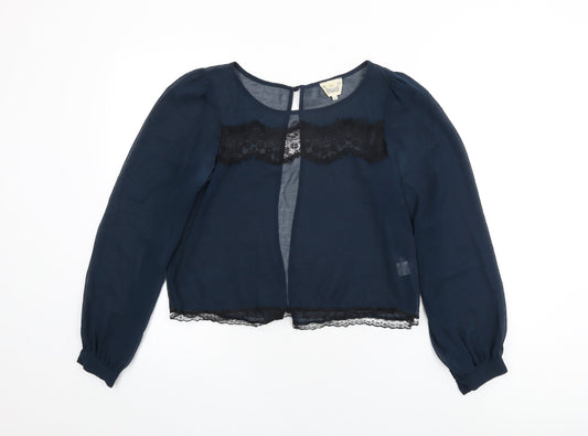 Womens UK Size 10 River Island Blue Basic Blouse